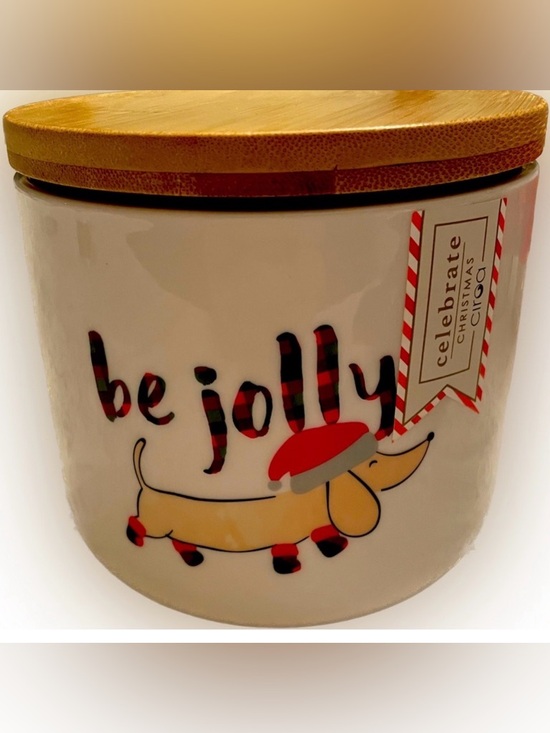 Ciroa Other - Dachshund holiday themed canister.